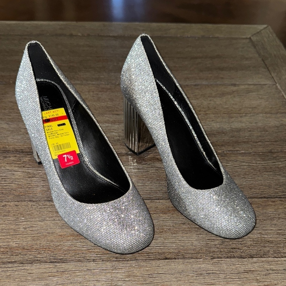 MICHAEL Michael Kors Porter Slip On Pumps Silver